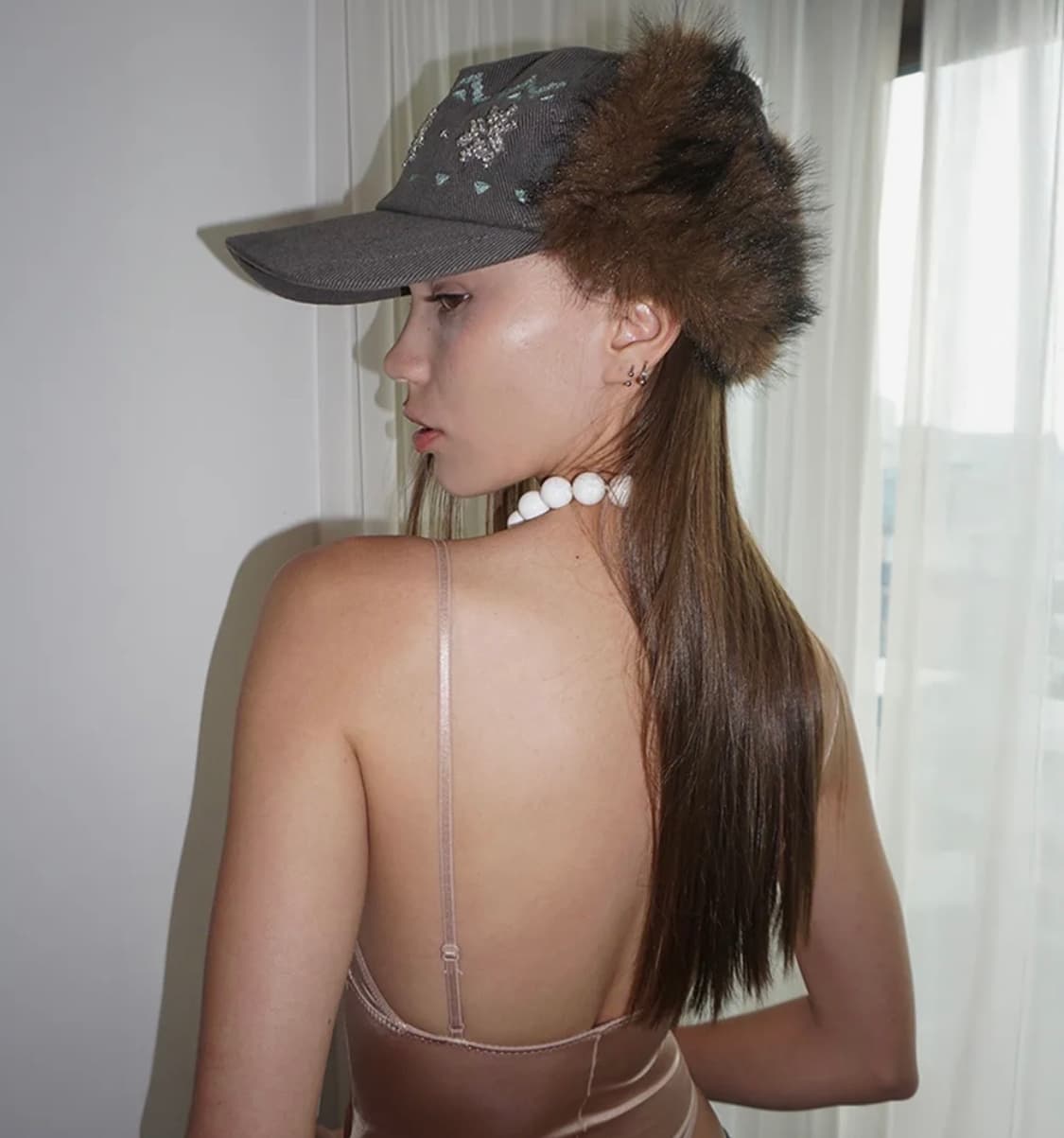 스컬프터 퍼 모자 상품이미지1