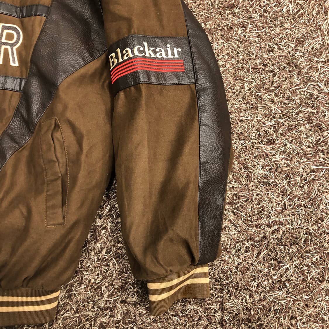 빈티지 Blackair 브라운 바시티 퀄팅 자켓 상품이미지3