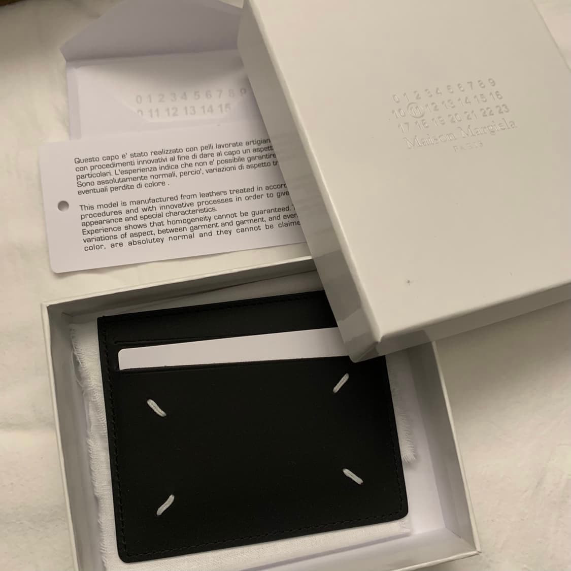 21SS 마르지엘라 스티치 카드지갑 블랙 상품이미지1