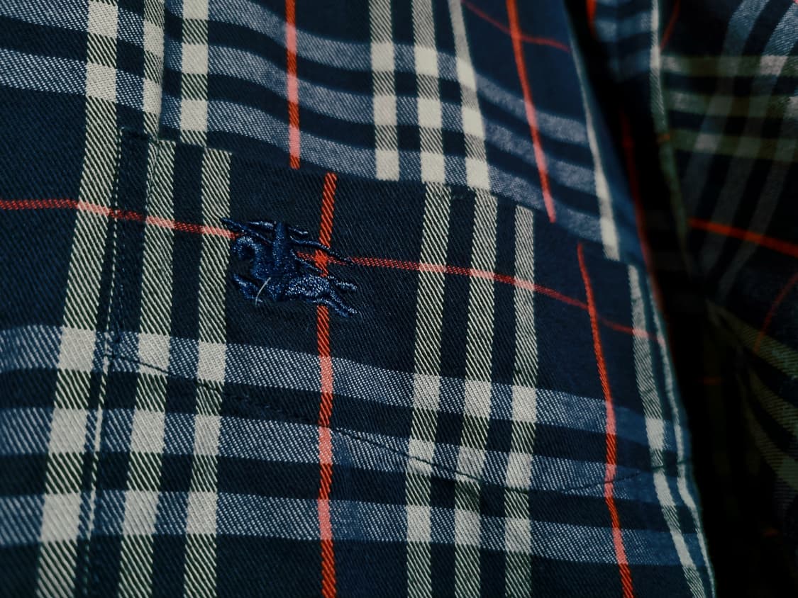 버버리정품 곤색 체크남방 105사이즈 상품이미지4