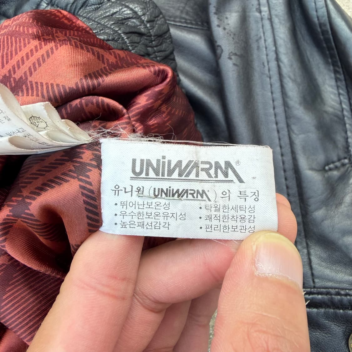 90s SOLO 유니웜 빈티지 양가죽 자켓 L 상품이미지5