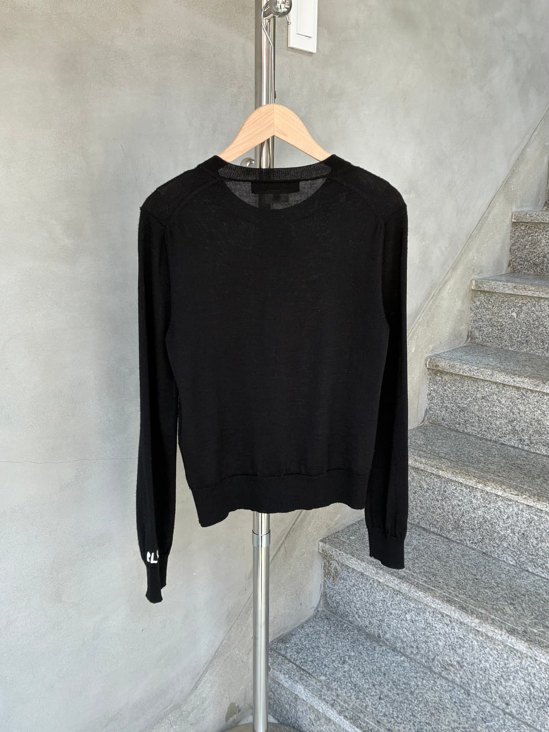 꼼데가르송 블랙 로고 가디건 상품이미지4