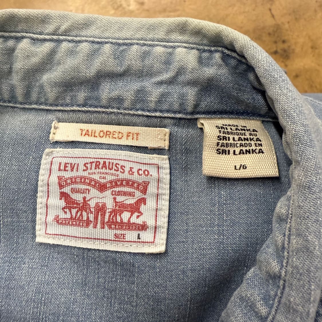 [정품/L] 리바이스 웨스턴 셔츠 데님 긴팔 b19 상품이미지5