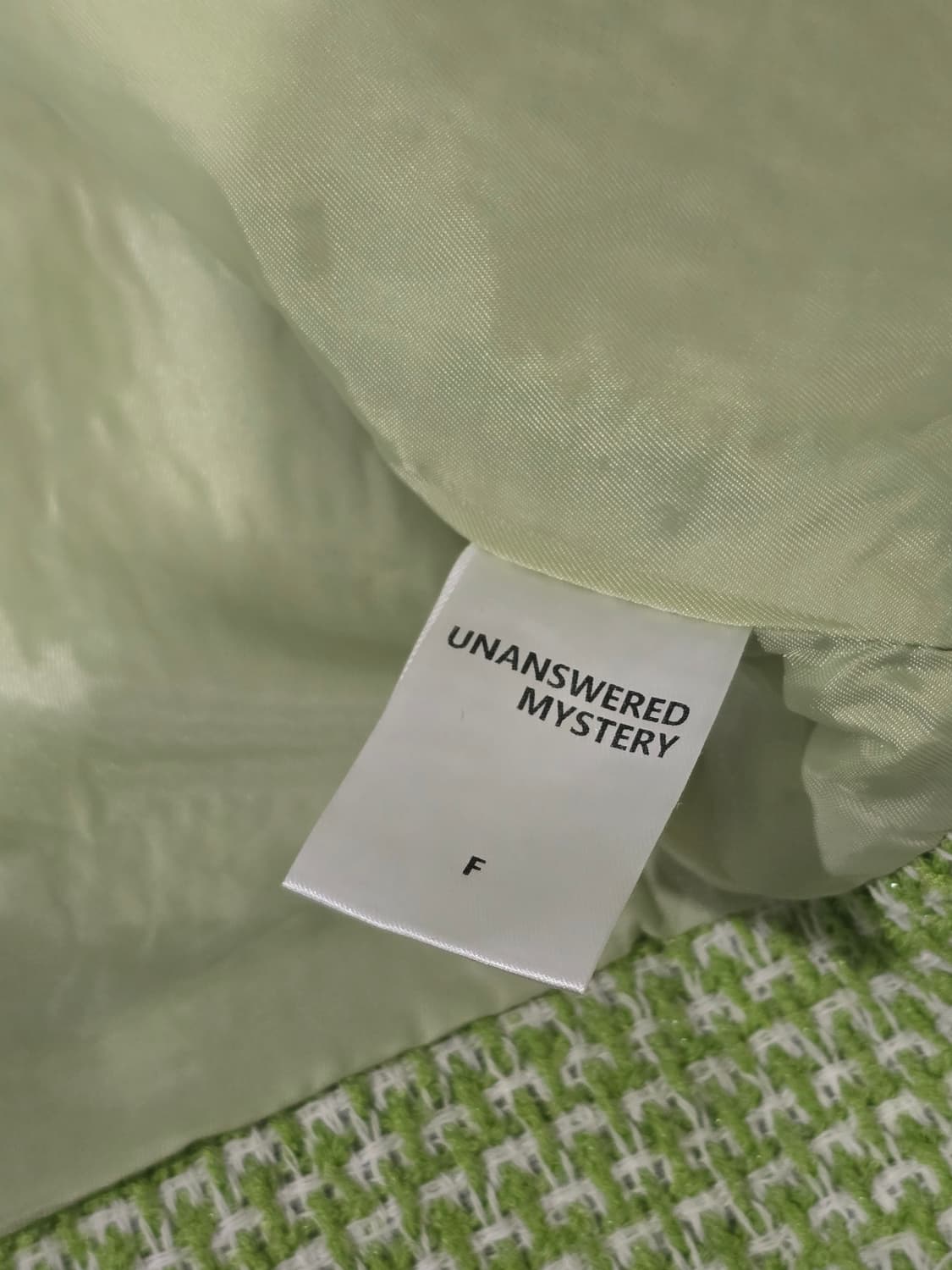 트위드 크롭 자켓 그린 상품이미지5