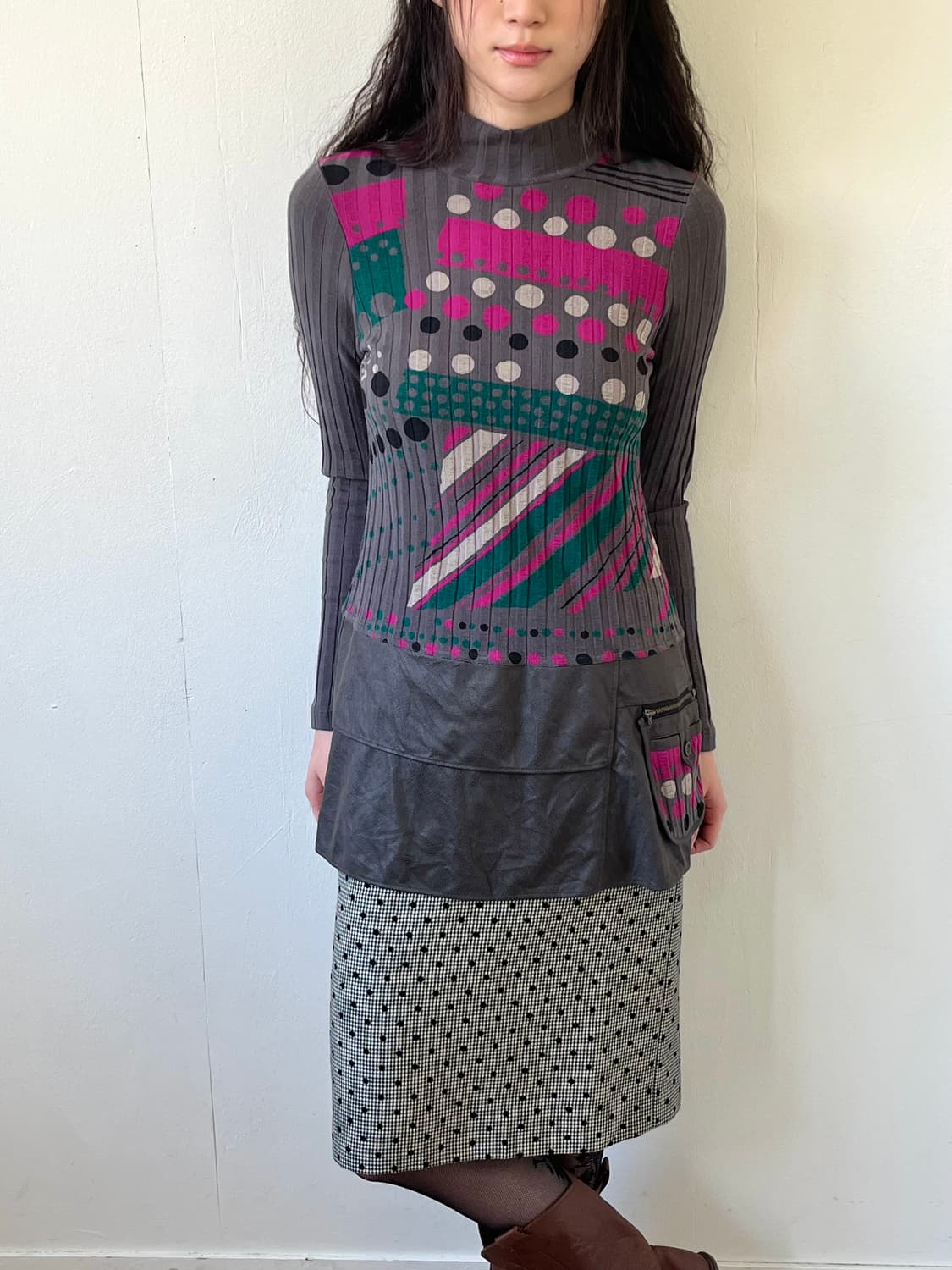 TRAFFIC BASIC STYLE 아트 롱 터틀넥 상품이미지4