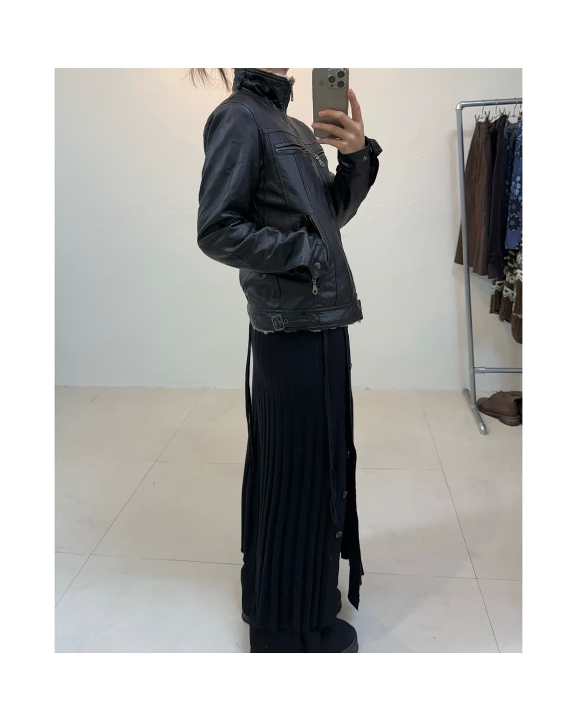 빈티지 페이크레더 자켓 상품이미지5