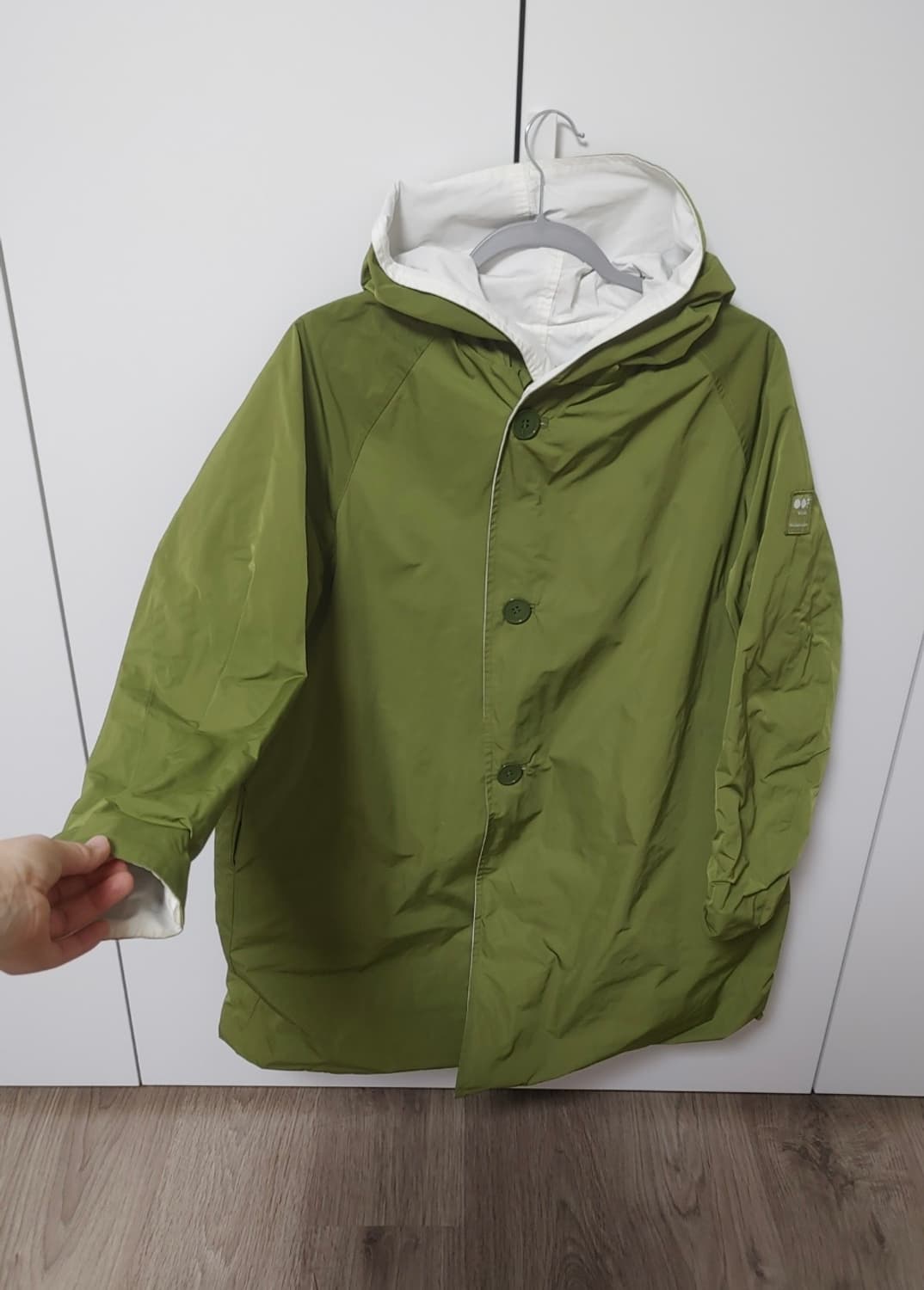 만다리나덕   리버시블 그린 /화이트  자켓 상품이미지2
