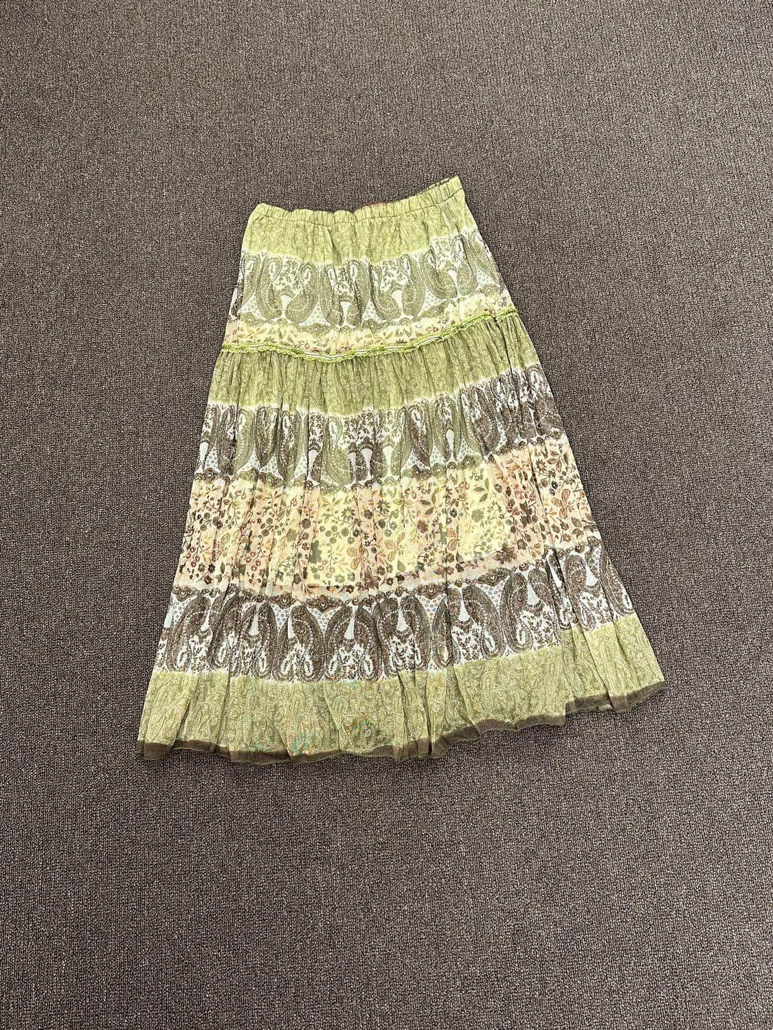 OS)Japanese vintage 페이즐리 패턴 모리 롱스커트 상품이미지7