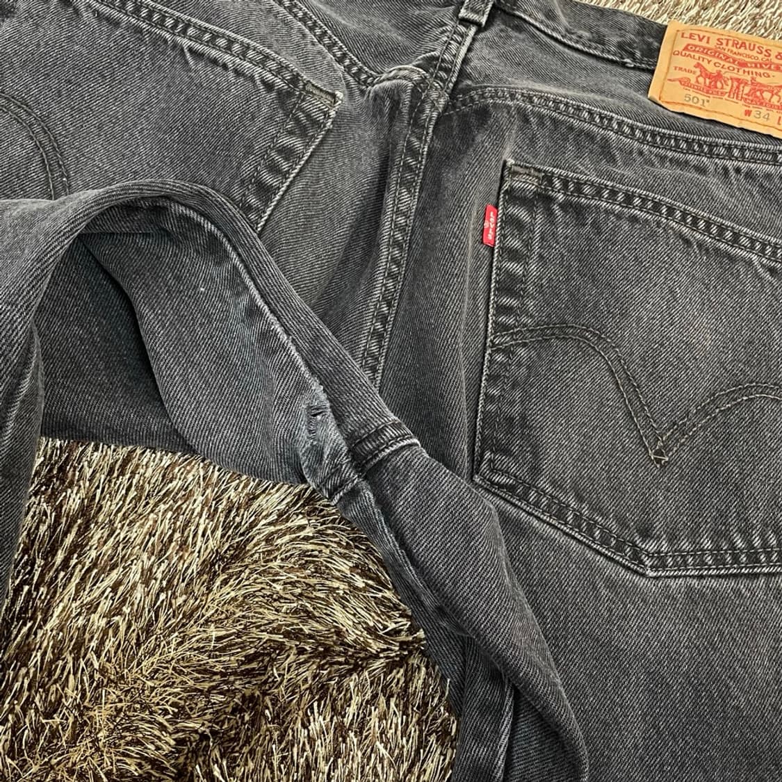 리바이스 Levi’s 501 도미니카공화국 블랙 데님 팬츠 34/30 상품이미지8