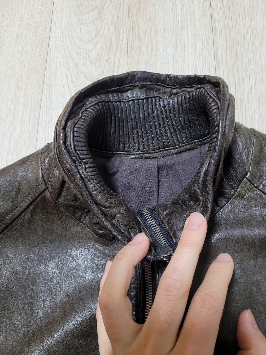 솔리드옴므 우영미 빈티지 가죽자켓 105사이즈 상품이미지9