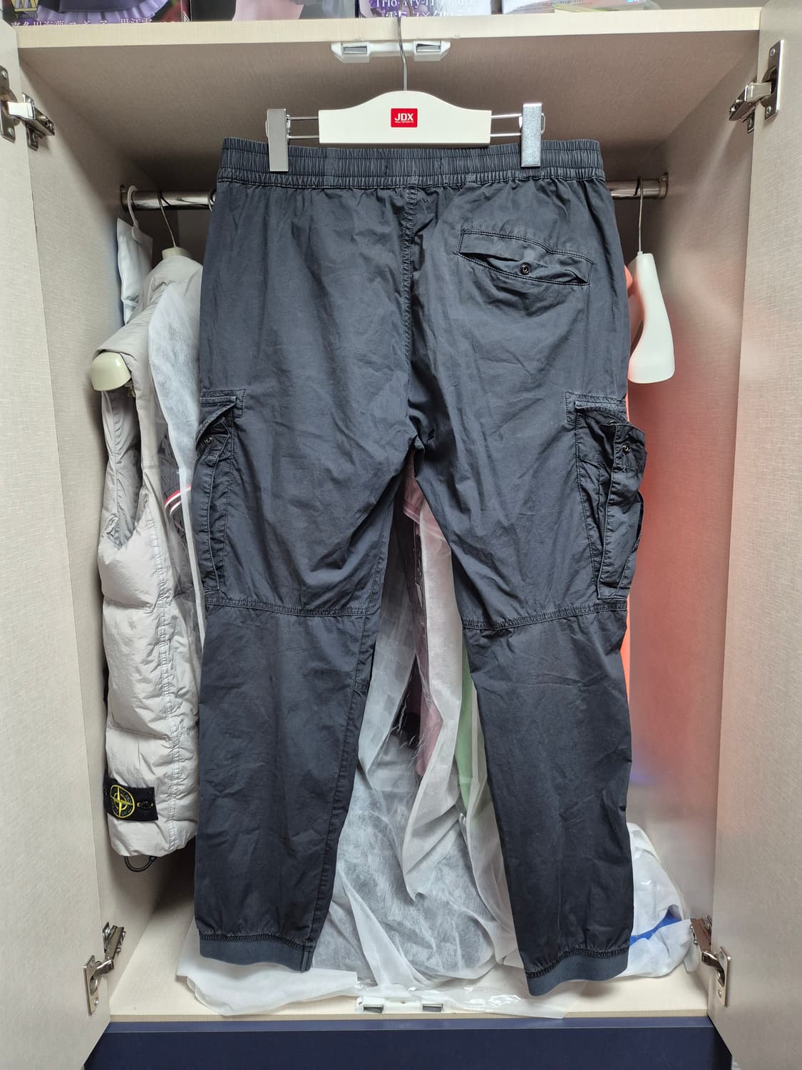 정품 34-XL 스톤아일랜드 카고조거팬츠 블랙 상품이미지2