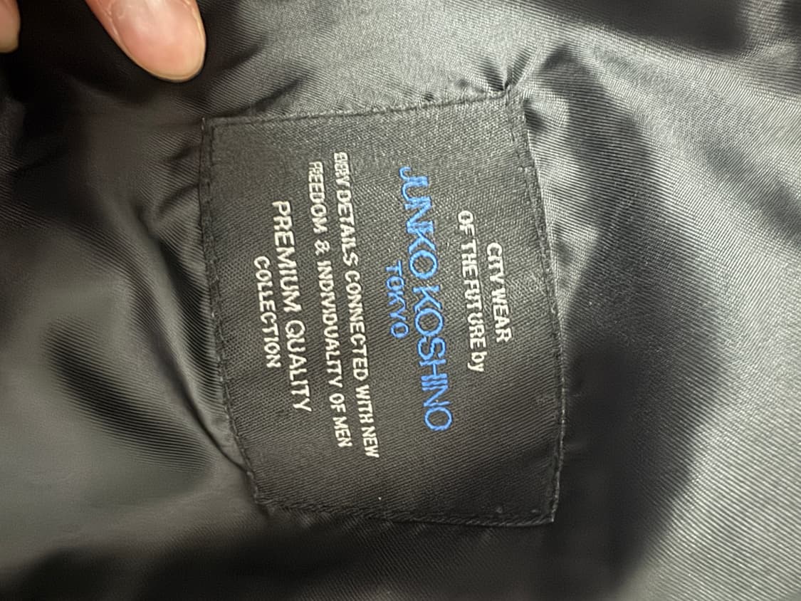 준코 코시노 일본 빈티지 미니멀 트렌치 코트 L 블랙 상품이미지5