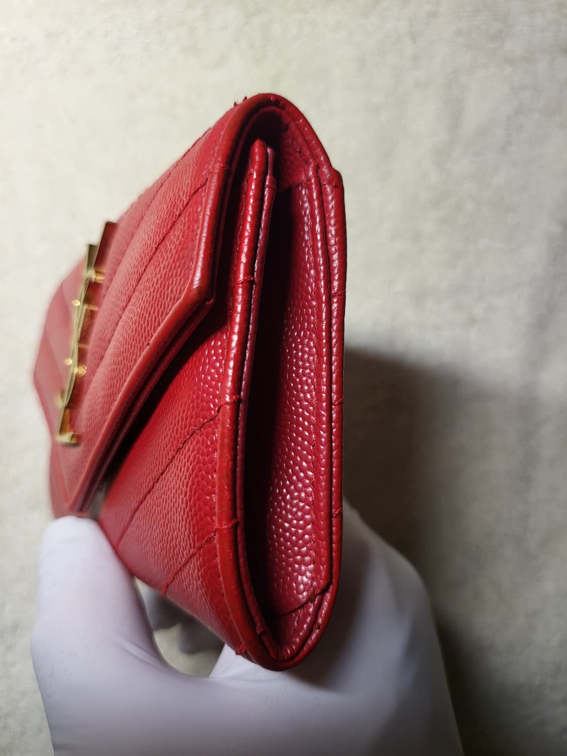 생로랑 마틀라세 반지갑 레드금장 상품이미지6