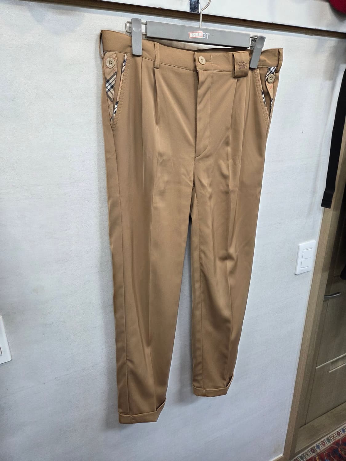 버버리 올드스쿨 빈티지 투턱 카브라 슬렉스 팬츠 대략 32 상품이미지6