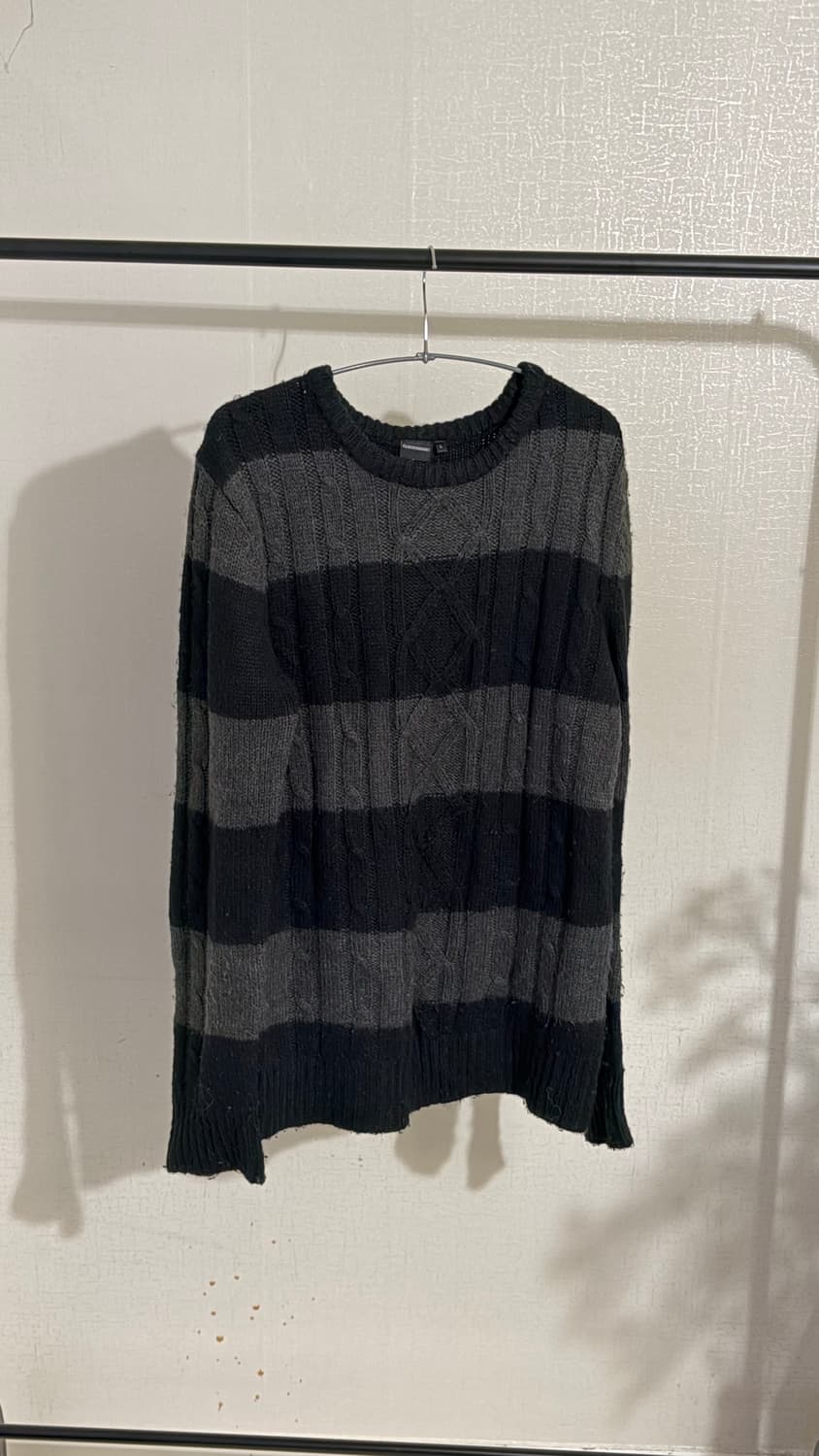 빈티지 그런지 스트라이프 니트 커트코베인 무드 상품이미지1