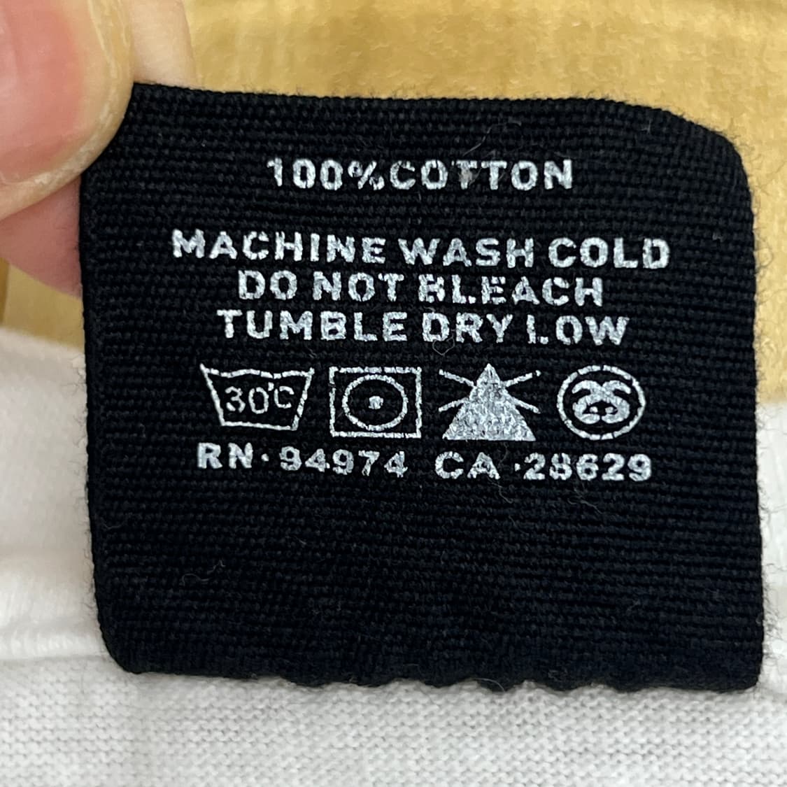 stussy 스투시 베이직 로고 화이트 반팔 티셔츠 XL 상품이미지6