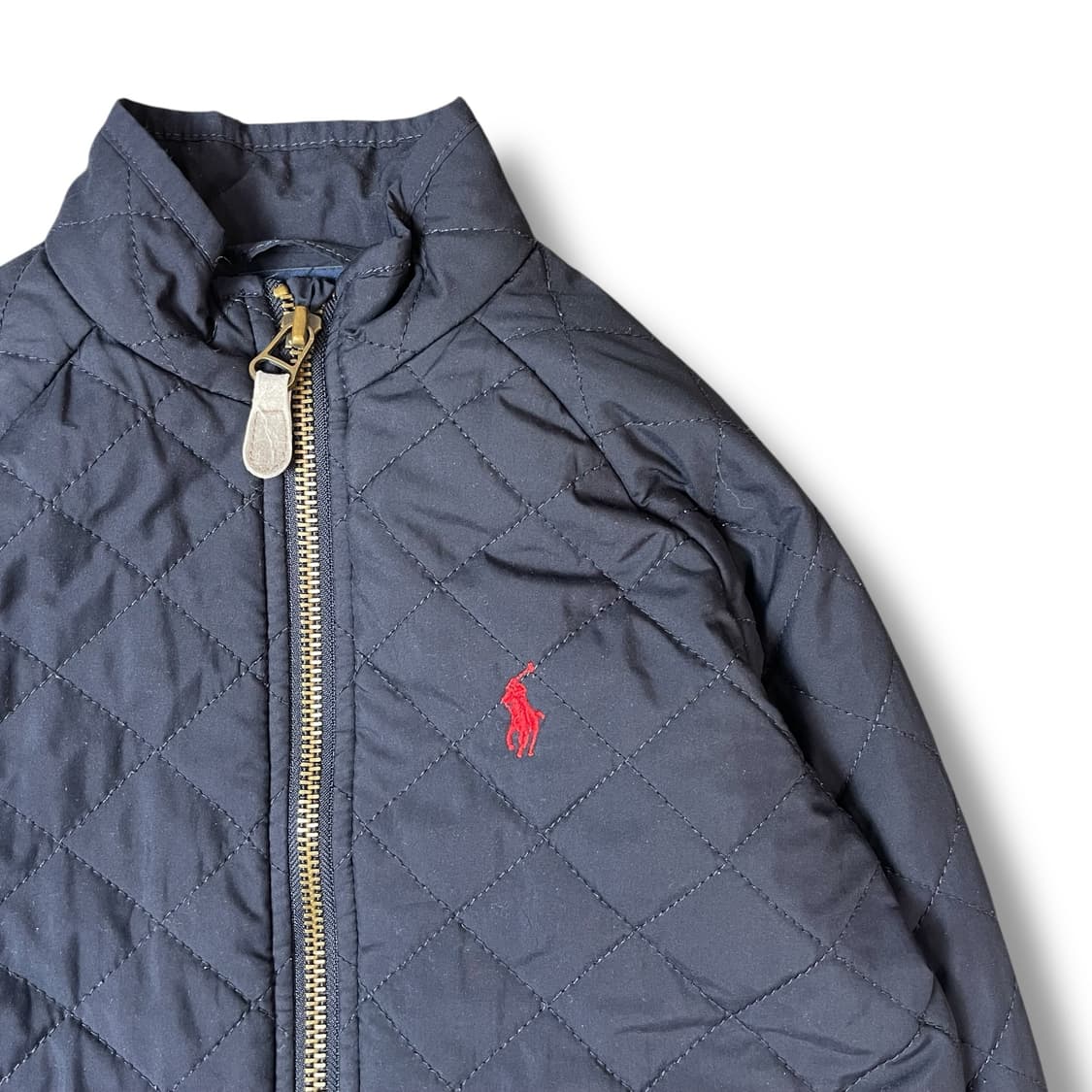 폴로랄프로렌 키즈 레드 포니 네이비 퀄팅 자켓 3T 상품이미지3
