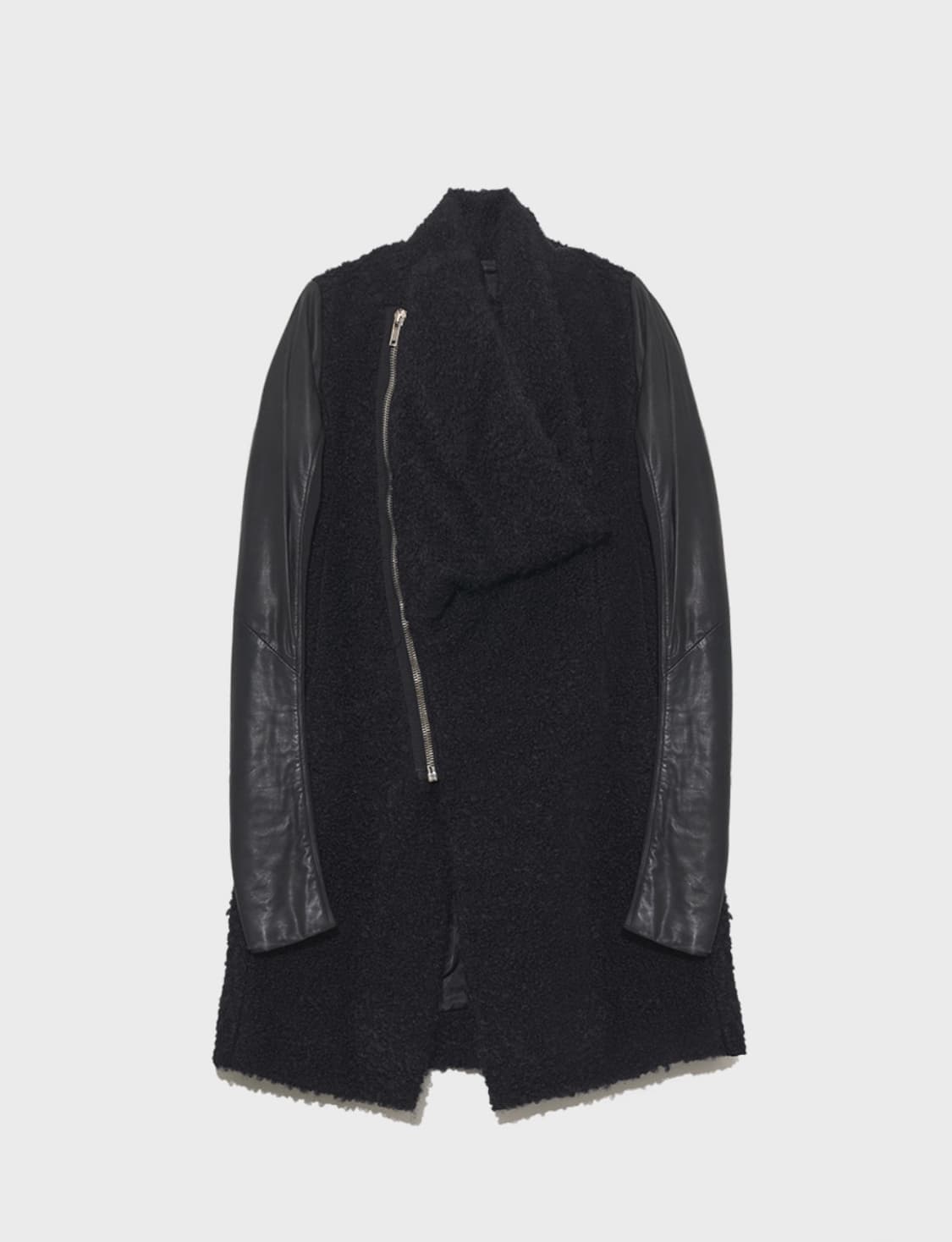 모헤어 가죽소매 coat 상품이미지1