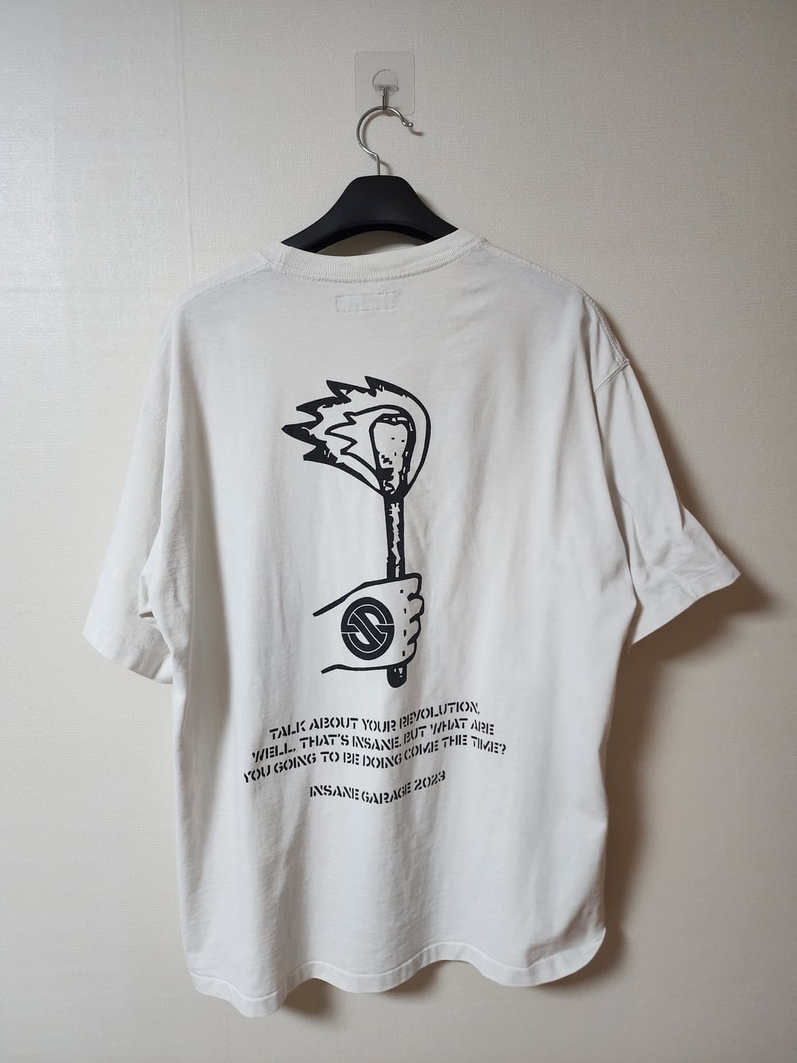 인세인개러지  revolution t-shirt 3사이즈 화이트 상품이미지2