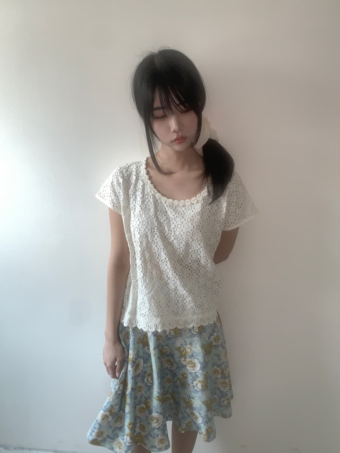 Lace punching knit 상품이미지1