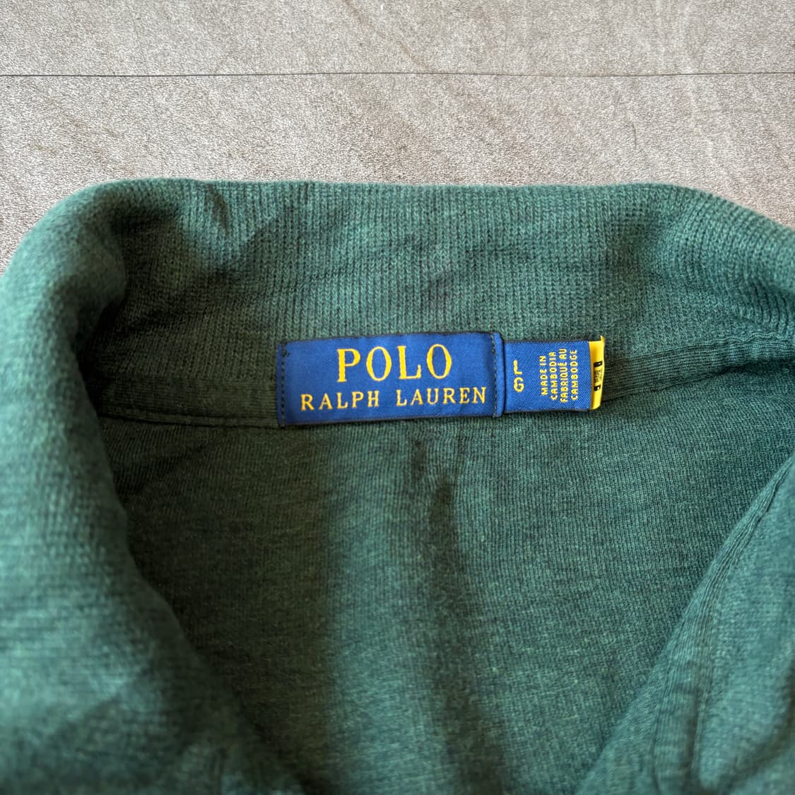 폴로 국내 매장 정품 그린 반집업 니트  상품이미지5