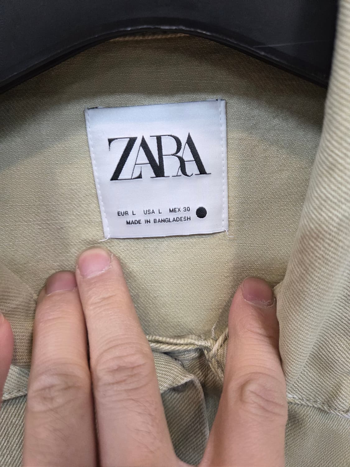 자라 빅포켓 데님셔츠 긴팔 L 상품이미지3