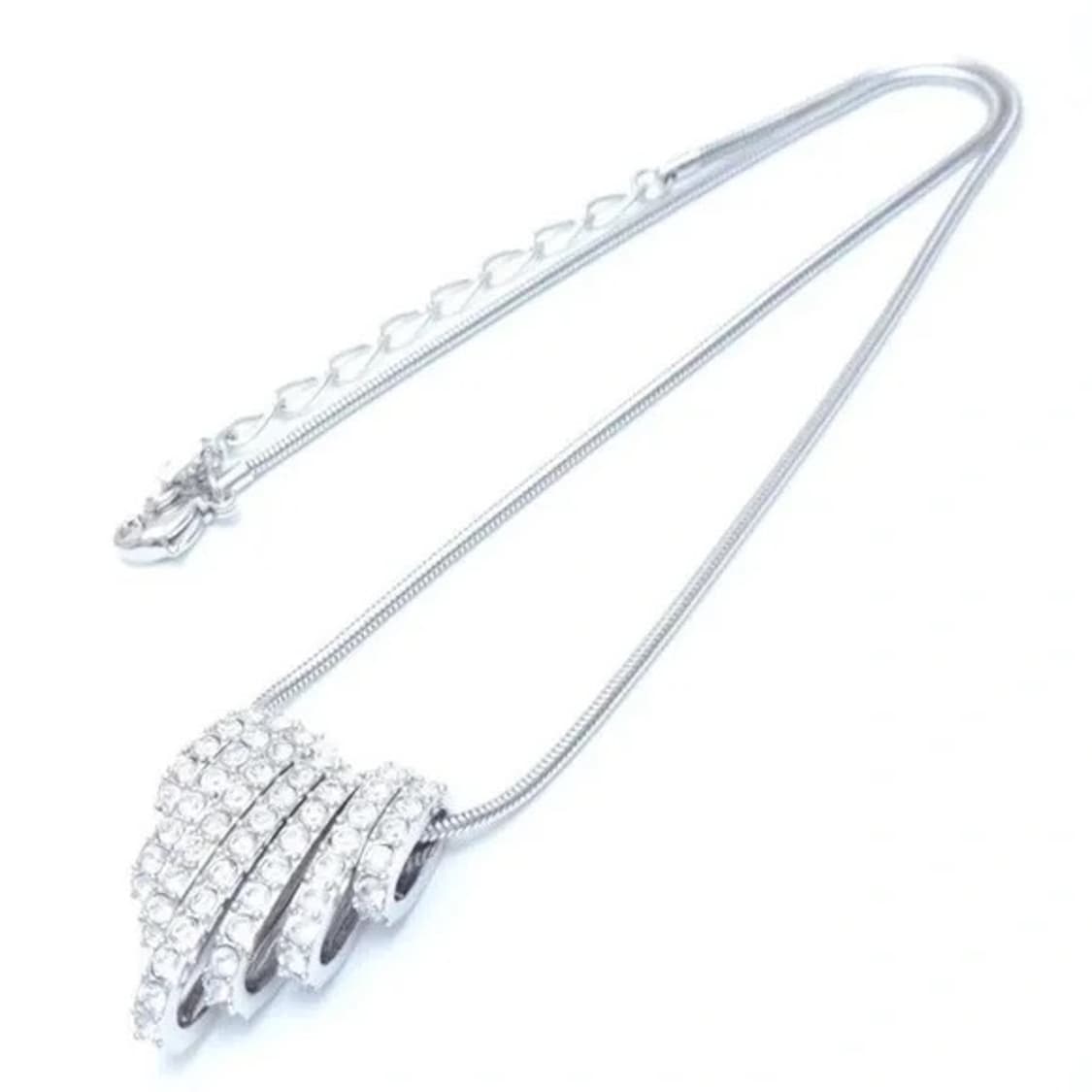 스와로브스키 댄스 네크리스 7열 크리스털 실버 플레이트 은 목걸이 다이아 상품이미지2