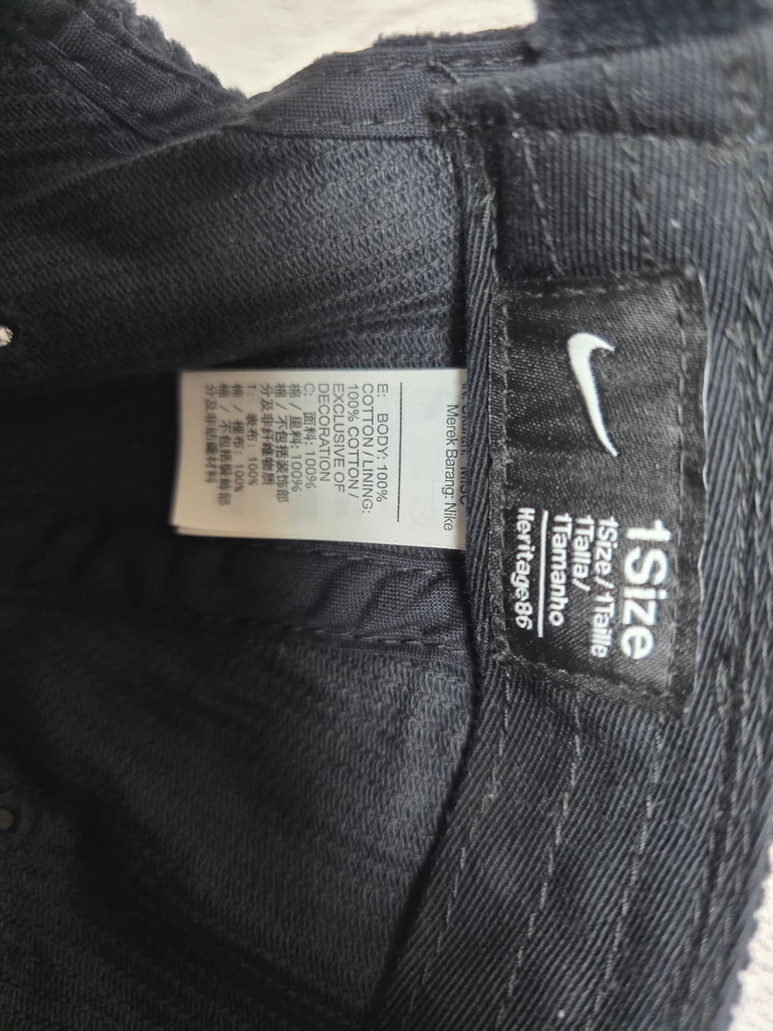 나이키 클럽 언스트럭쳐 블랙 코듀로이 볼캡 상품이미지5