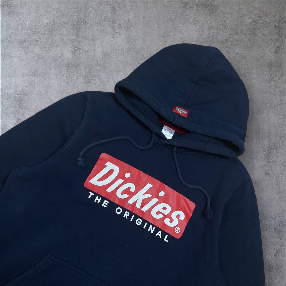 디키즈 스펠아웃 빅로고 네이비 후드티 상품이미지2