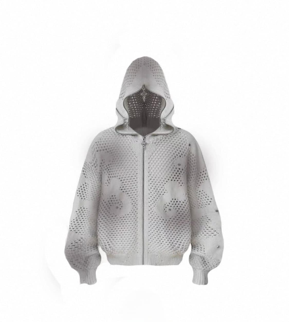 펀칭 니트 후드집업 상품이미지8