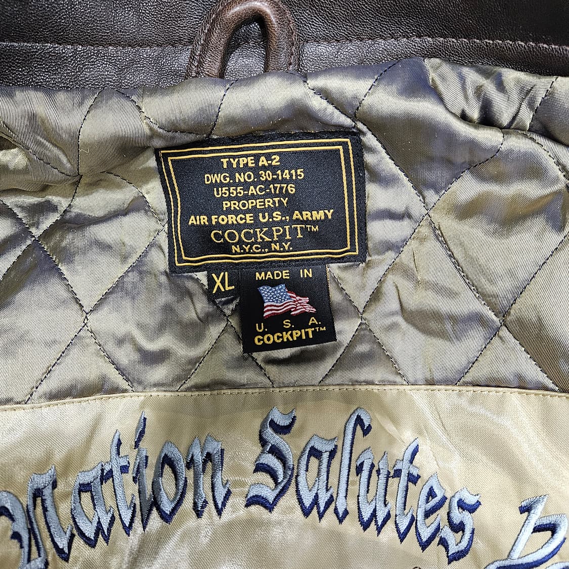 콕핏 USA A-2 XL 브라운 상품이미지7