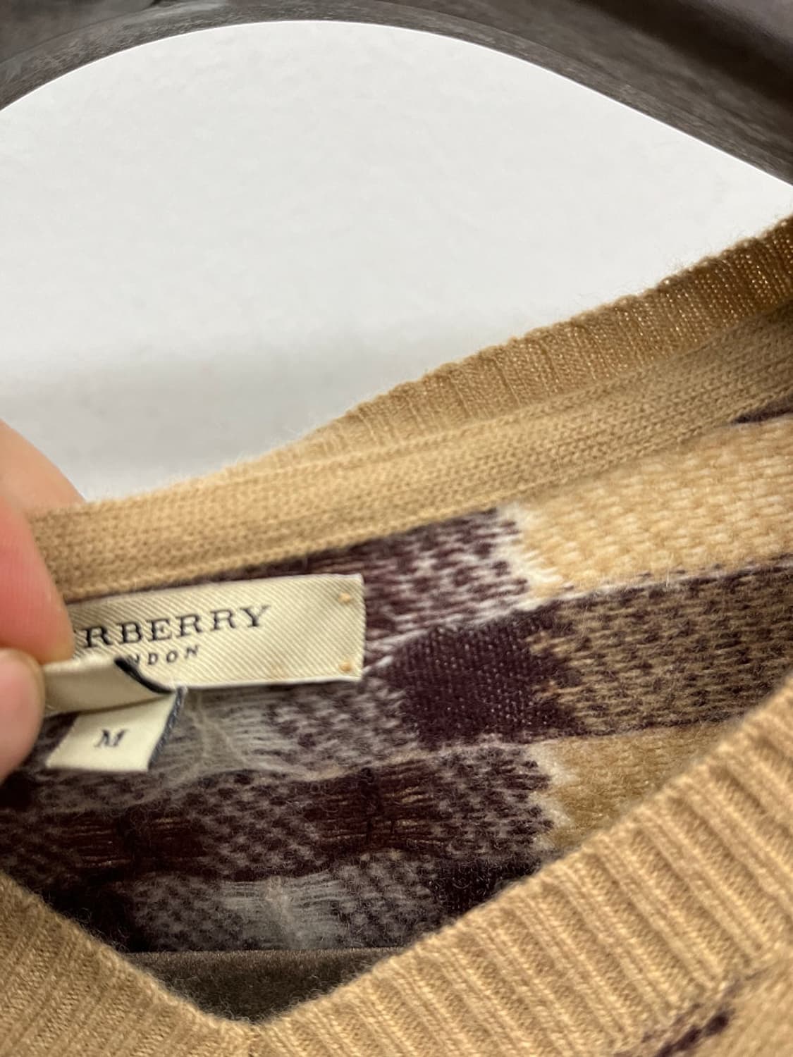 여) 버버리 체크 울 니트  상품이미지5