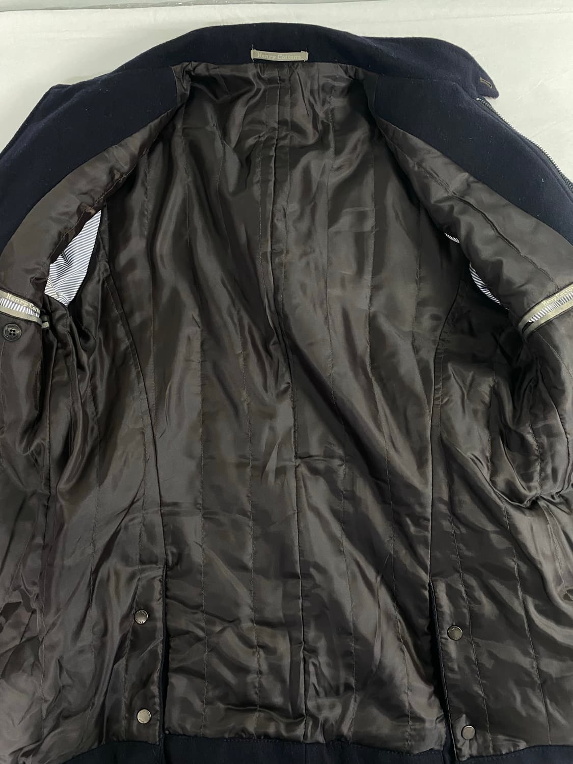 헨리코튼 엘보 패치 울 누빔 자켓 블레이져 M 상품이미지8