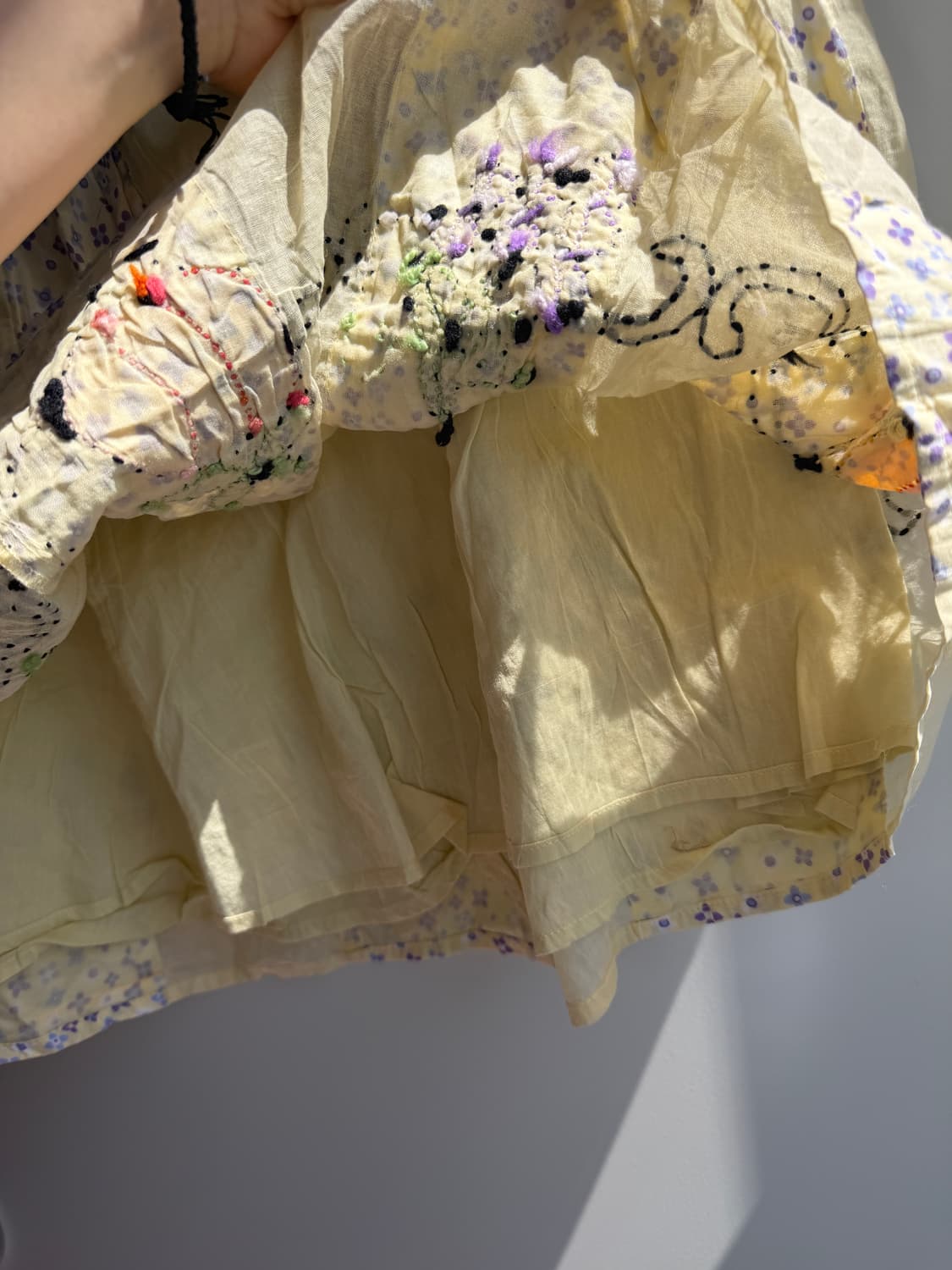 (개별)빈티지 자수 미디 스커트 상품이미지3