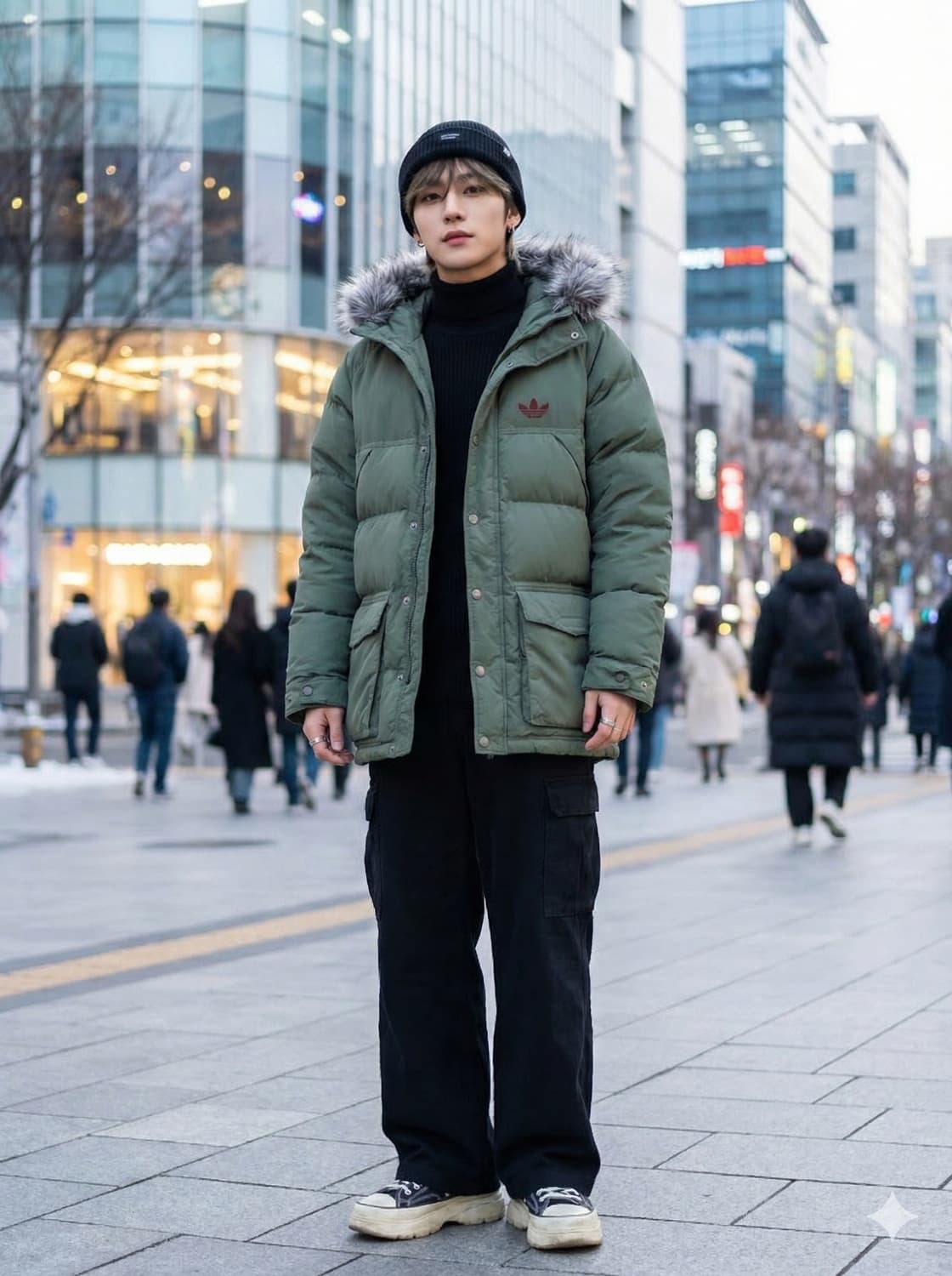 아디다스 오리지널 덕다운 라쿤퍼 N3B 야상 패딩 상품이미지1