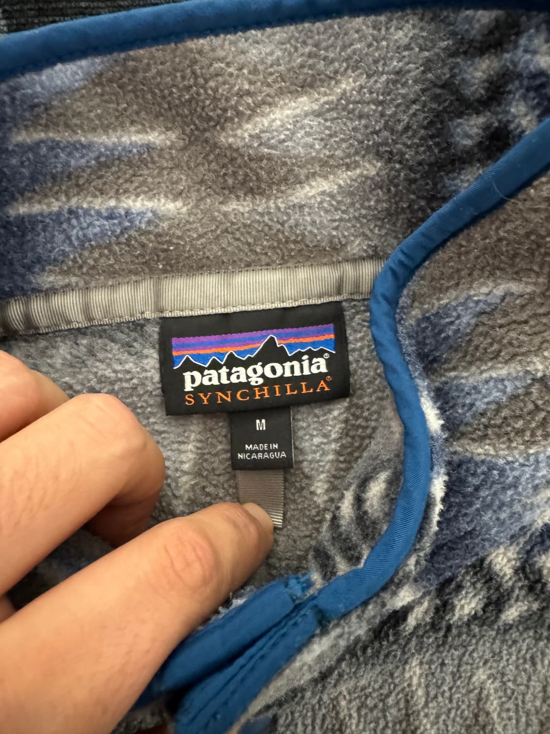 파타고니아 신칠라 스냅 티 풀 오버 러핑 워터 블루 상품이미지4
