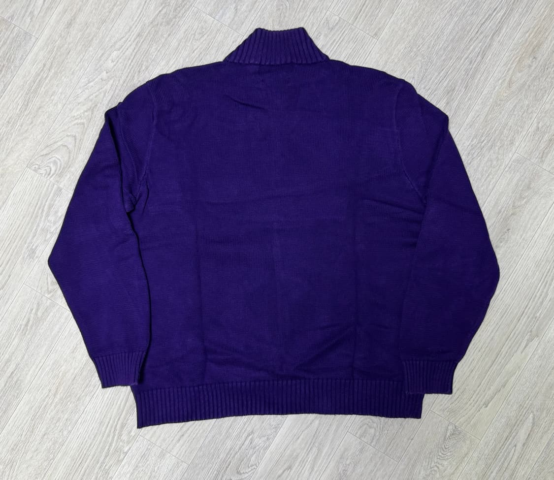 폴로 랄프로렌 퍼플 하프집업 코튼니트 XL 상품이미지2