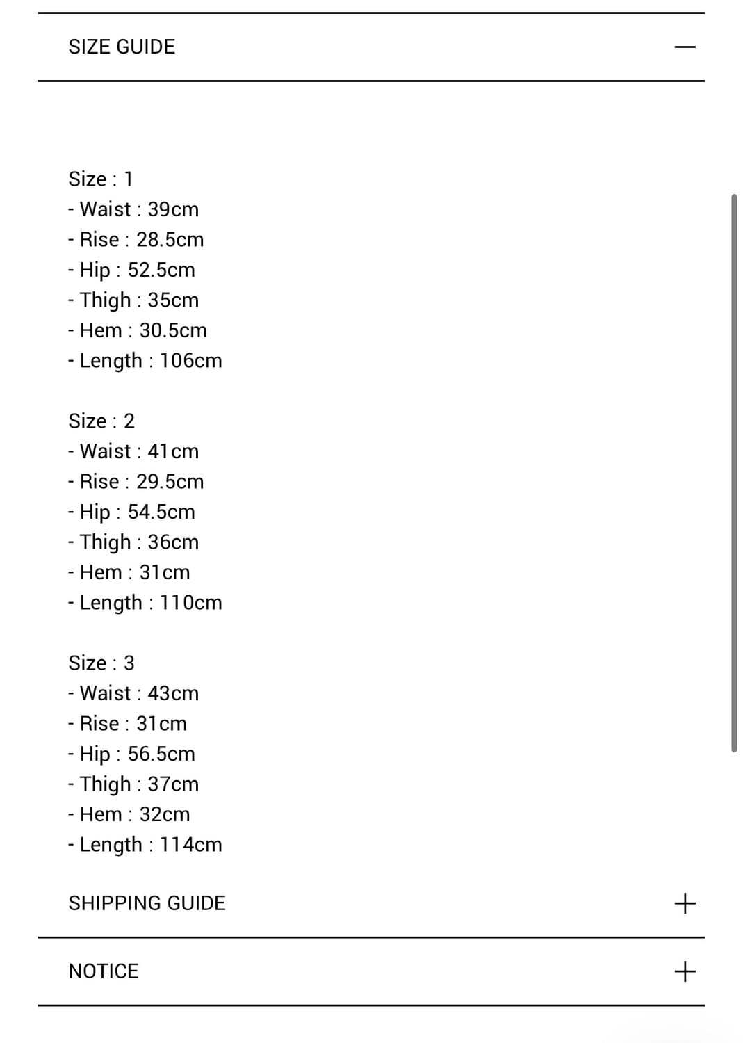 네버포겟 3d 트위스트 와이드 레그진 2사이즈 상품이미지8