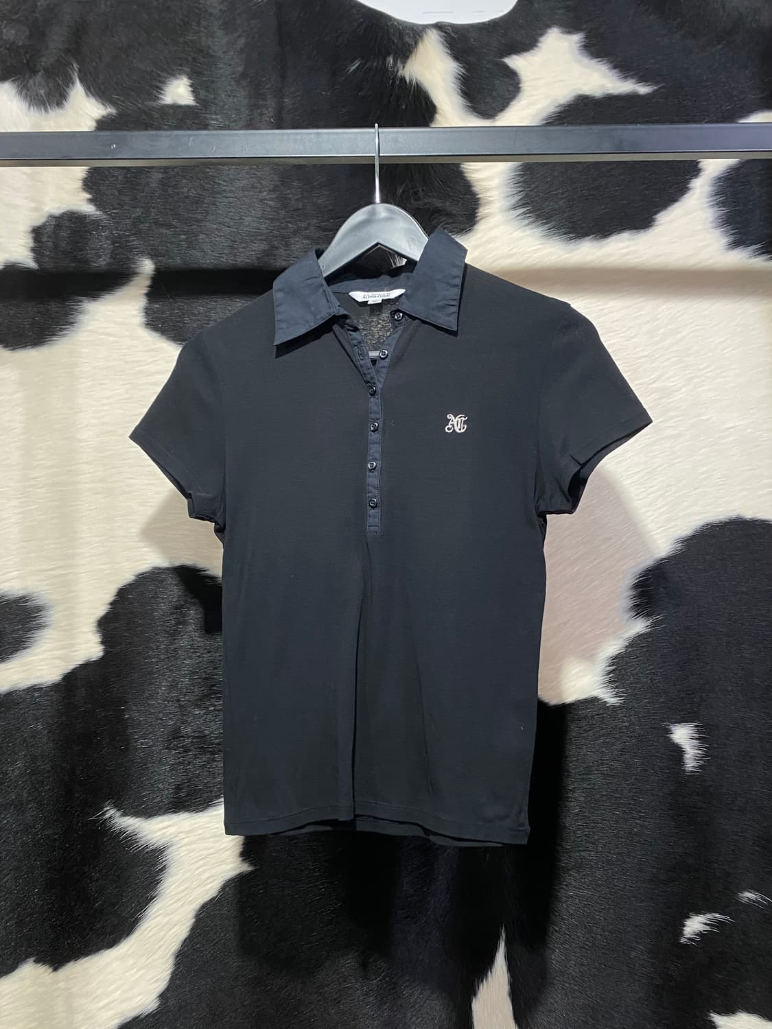 Alpha cubic 큐빅 로고 슬림핏 반팔티셔츠 상품이미지2