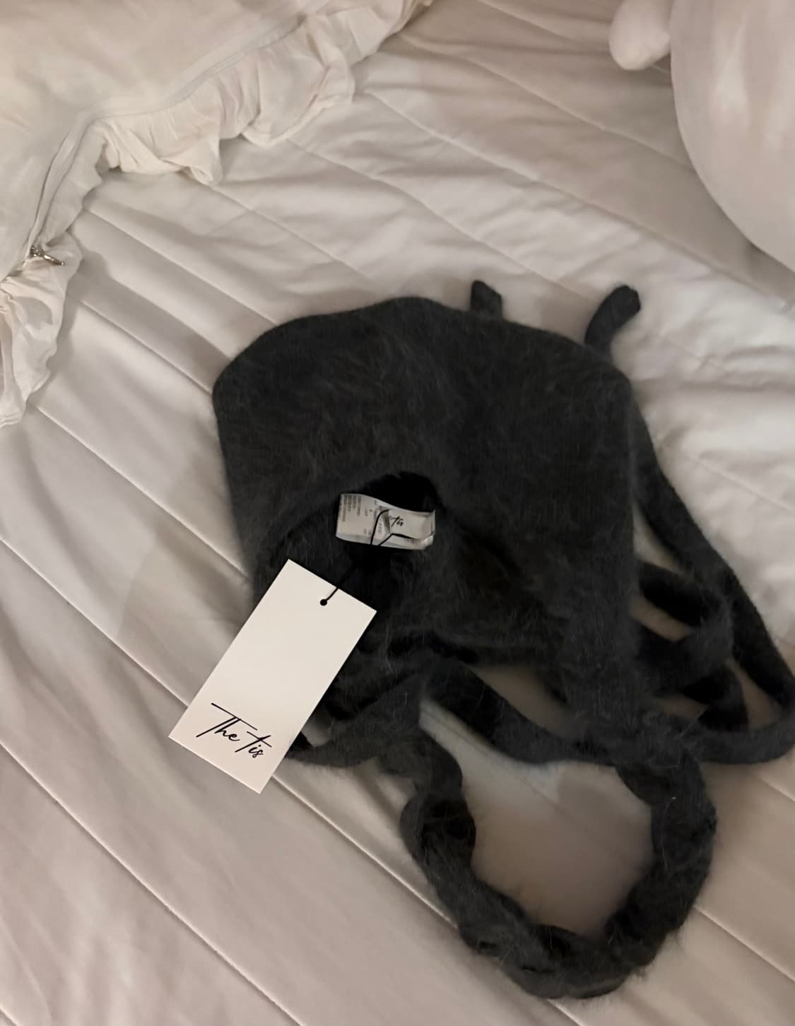 더티스 앙고라 바라클라바 니트 비니 차콜 thetis 상품이미지4