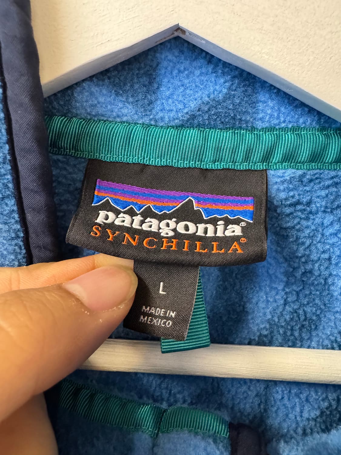 파타고니아 신칠라 블루 아즈텍 패턴 L 상품이미지3