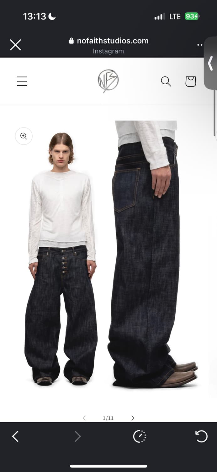 Nofaith studios 노페이스스튜디오 재패니즈 루즈핏 데님 L 상품이미지1