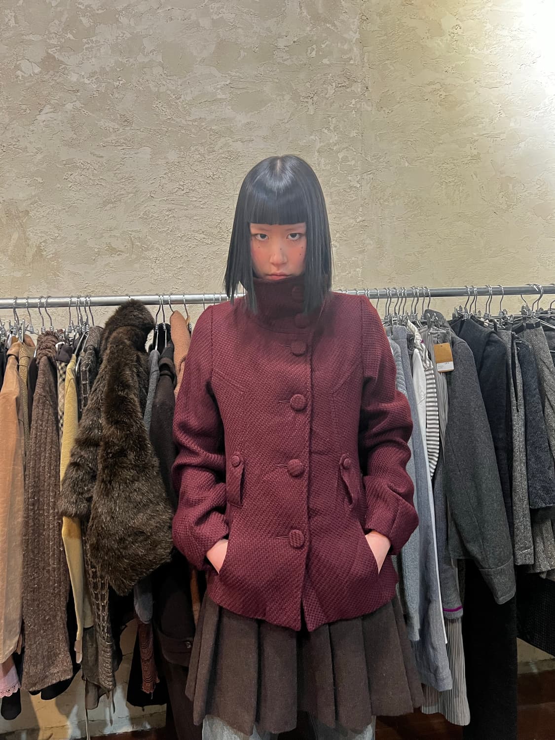 빈티지 왕단추 코트 상품이미지1