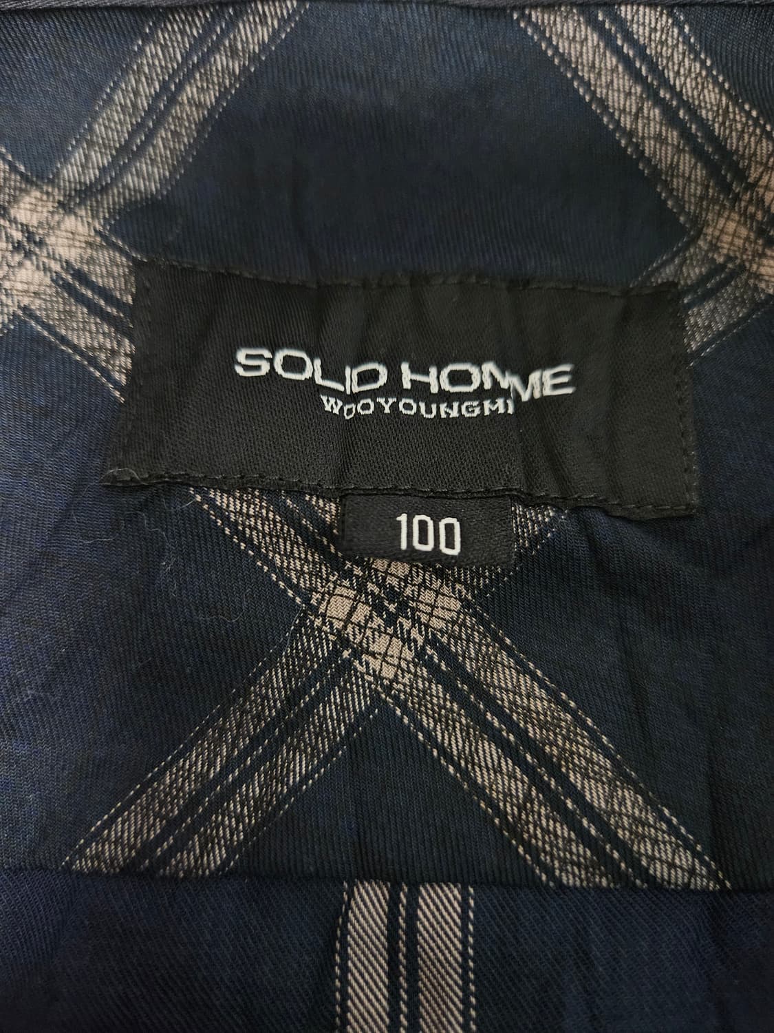 솔리드옴므 우영미 클래식 체크셔츠 코튼 48 (100) 상품이미지2