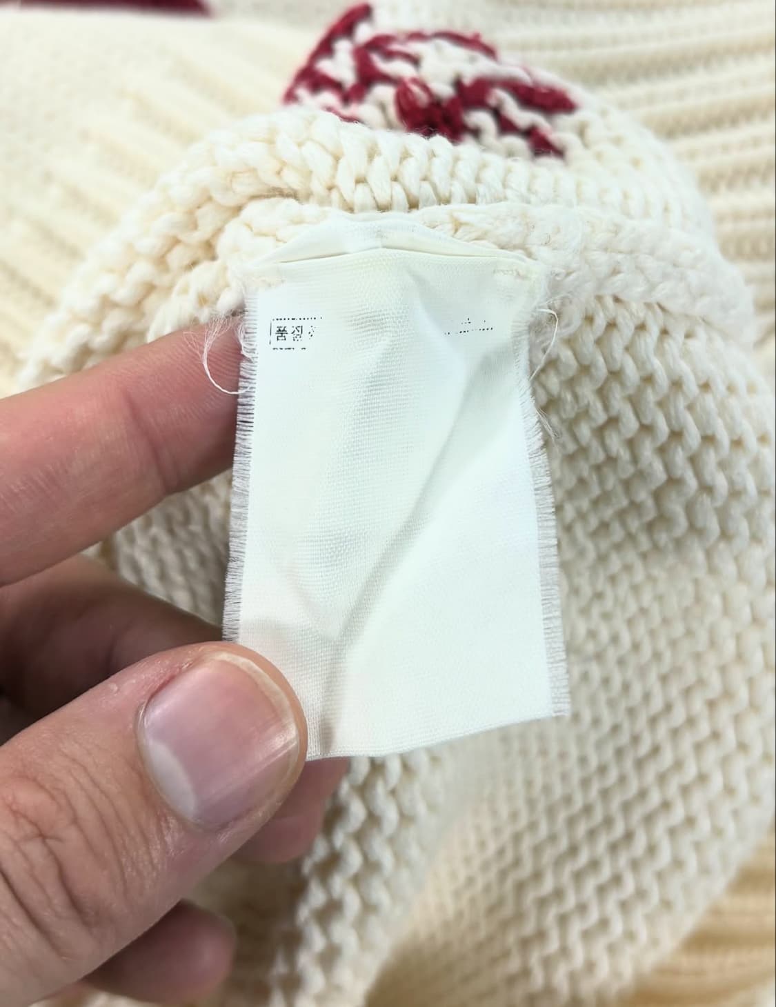 폴로 랄프로렌 성조기 로고 크림 아이보리 여성 폴라 니트   𝑆𝑖𝑧 상품이미지4