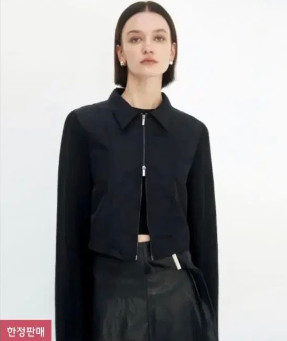 트리밍버드 니트 슬리브 크롭 자켓 상품이미지1