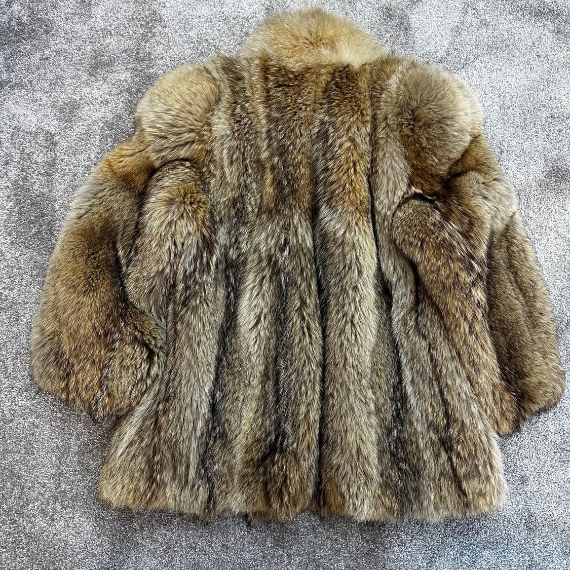 브라운 믹스컬러 사가폭스 퍼자켓L 상품이미지7