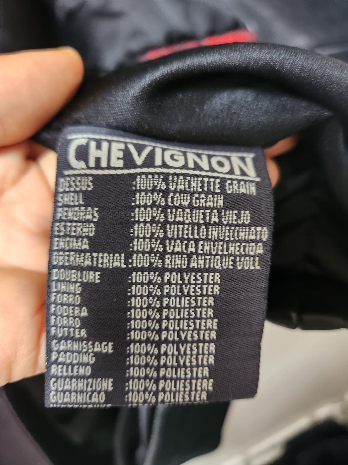 CHEVIGNON 블랙 가죽코트 XL 상품이미지9