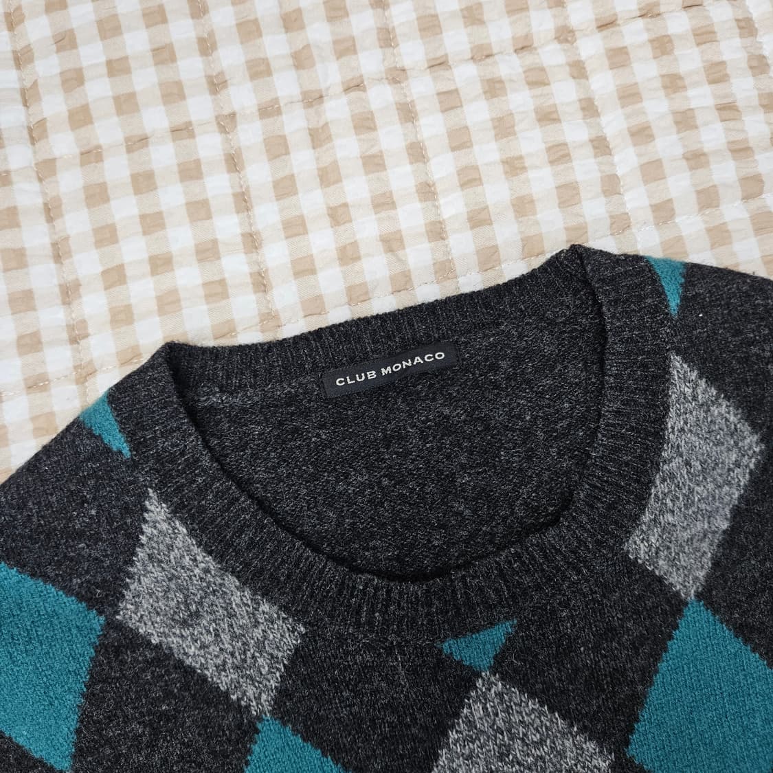 클럽모나코 울100 니트 스웨터 남자100 상품이미지2