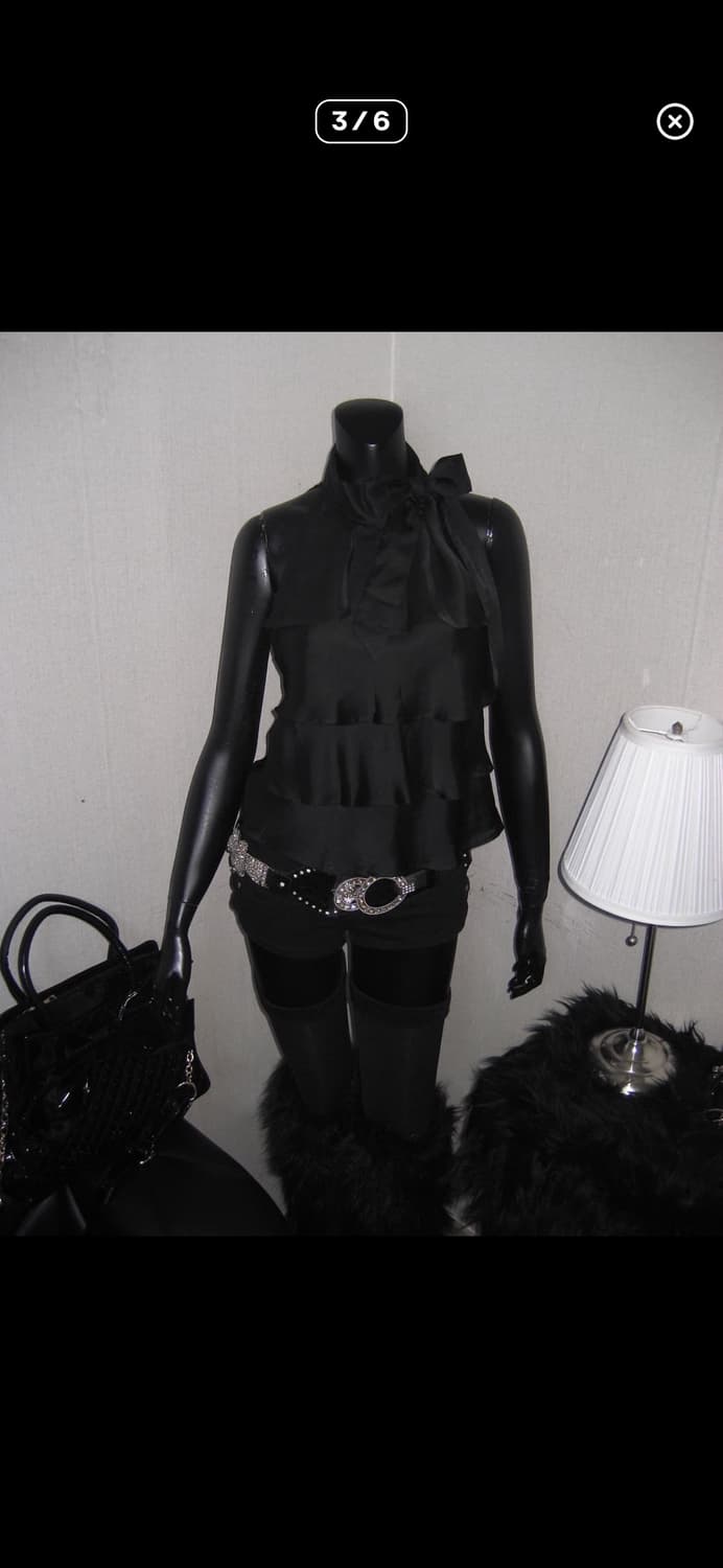 갸루 실크 블라우스 상품이미지3